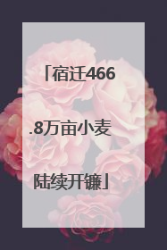 宿迁466.8万亩小麦陆续开镰
