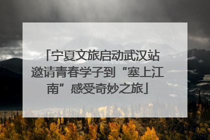 宁夏文旅启动武汉站 邀请青春学子到“塞上江南”感受奇妙之旅