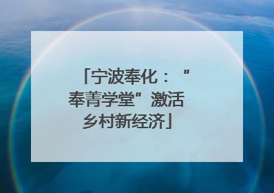 宁波奉化：“奉菁学堂”激活乡村新经济