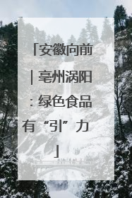 安徽向前｜亳州涡阳：绿色食品有“引”力