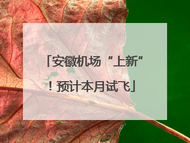 安徽机场“上新”！预计本月试飞