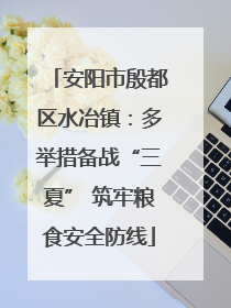 安阳市殷都区水冶镇：多举措备战“三夏” 筑牢粮食安全防线