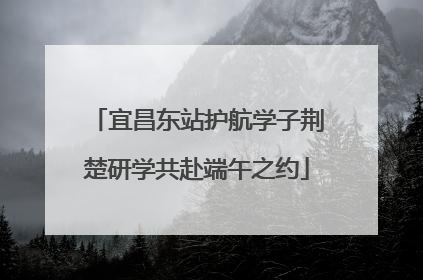 宜昌东站护航学子荆楚研学共赴端午之约