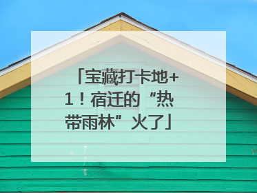 宝藏打卡地+1！宿迁的“热带雨林”火了