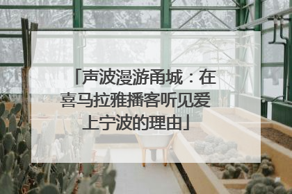 声波漫游甬城：在喜马拉雅播客听见爱上宁波的理由