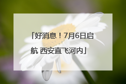 好消息！7月6日启航 西安直飞河内
