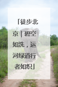 徒步北京｜碧空如洗，运河绿道行者如织