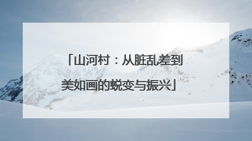 山河村：从脏乱差到美如画的蜕变与振兴