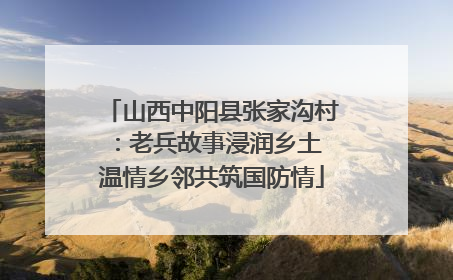 山西中阳县张家沟村：老兵故事浸润乡土 温情乡邻共筑国防情
