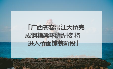 广西苍容浔江大桥完成钢箱梁环缝焊接 将进入桥面铺装阶段