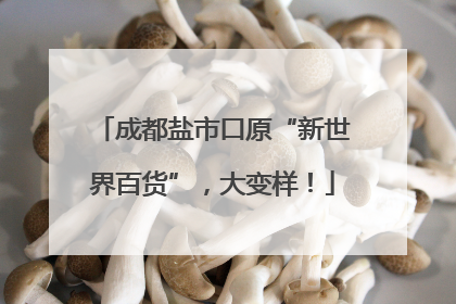 成都盐市口原“新世界百货”，大变样！