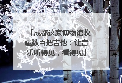 成都这家博物馆收藏数百把吉他：让音乐听得见，看得见