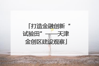 打造金融创新“试验田”——天津金创区建设观察