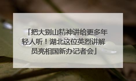 把大别山精神讲给更多年轻人听！湖北这位英烈讲解员亮相国新办记者会