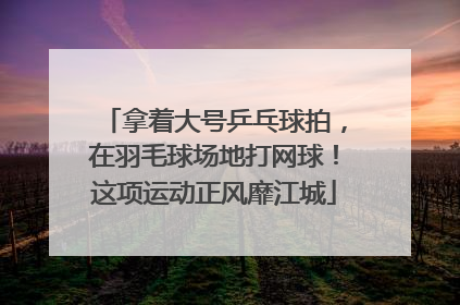 拿着大号乒乓球拍，在羽毛球场地打网球！这项运动正风靡江城