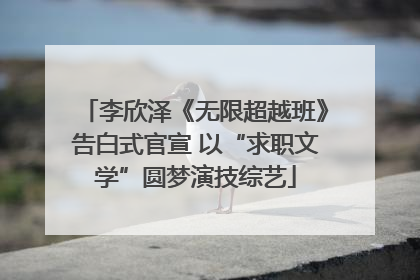 李欣泽《无限超越班》告白式官宣 以“求职文学”圆梦演技综艺