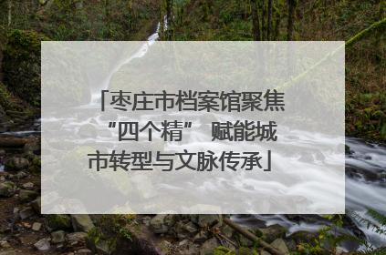 枣庄市档案馆聚焦“四个精” 赋能城市转型与文脉传承