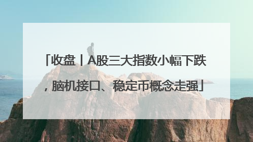 收盘丨A股三大指数小幅下跌，脑机接口、稳定币概念走强