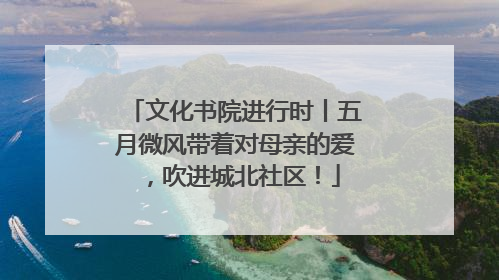 文化书院进行时丨五月微风带着对母亲的爱，吹进城北社区！