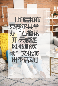 新疆和布克赛尔县举办“石榴花开·云骥逐风·牧野欢歌”文化演出季活动