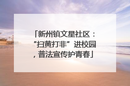 新州镇文星社区：“扫黄打非”进校园，普法宣传护青春