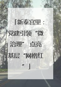 新泰宫里：党建引领“微治理” 点亮基层“网格红”