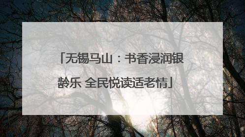 无锡马山：书香浸润银龄乐 全民悦读适老情