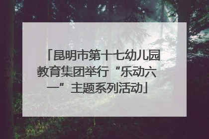 昆明市第十七幼儿园教育集团举行“乐动六一”主题系列活动