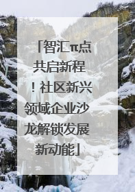 智汇π点 共启新程！社区新兴领域企业沙龙解锁发展新动能