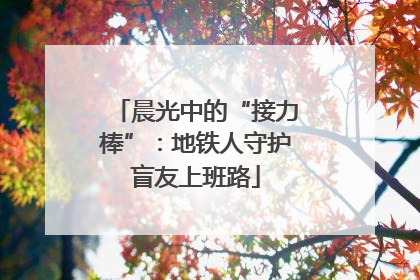 晨光中的“接力棒”：地铁人守护盲友上班路