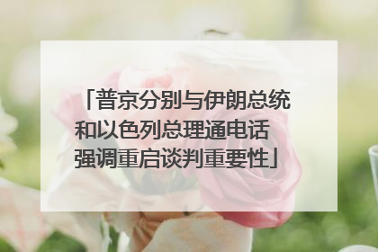 普京分别与伊朗总统和以色列总理通电话 强调重启谈判重要性