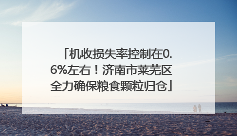 机收损失率控制在0.6%左右！济南市莱芜区全力确保粮食颗粒归仓