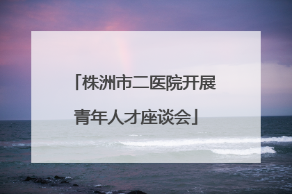 株洲市二医院开展青年人才座谈会