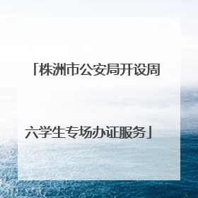 株洲市公安局开设周六学生专场办证服务