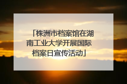 株洲市档案馆在湖南工业大学开展国际档案日宣传活动
