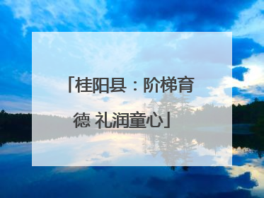 桂阳县：阶梯育德 礼润童心