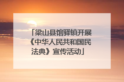 梁山县馆驿镇开展《中华人民共和国民法典》宣传活动