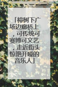 樟树下广场边廊桥上，可传统可赛博可文艺，走近街头惊艳开嗓的音乐人