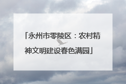 永州市零陵区：农村精神文明建设春色满园