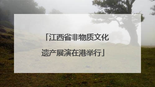 江西省非物质文化遗产展演在港举行