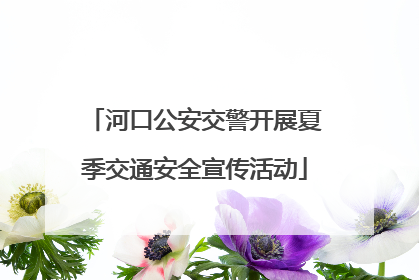 河口公安交警开展夏季交通安全宣传活动