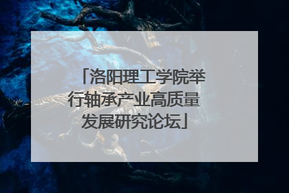 洛阳理工学院举行轴承产业高质量发展研究论坛