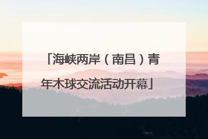海峡两岸（南昌）青年木球交流活动开幕