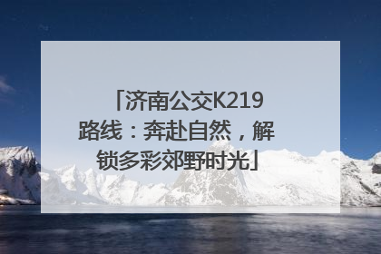 济南公交K219路线：奔赴自然，解锁多彩郊野时光