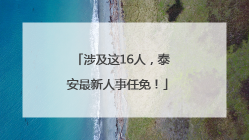 涉及这16人，泰安最新人事任免！
