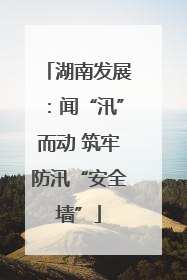 湖南发展：闻“汛”而动 筑牢防汛“安全墙”