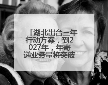湖北出台三年行动方案，到2027年，年寄递业务量将突破80亿件