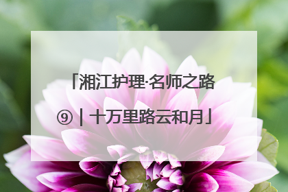 湘江护理·名师之路⑨｜十万里路云和月