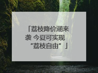 荔枝降价潮来袭 今夏可实现“荔枝自由”