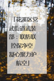 花溪区党武街道武装部：联防联控保净空 凝心聚力护航空